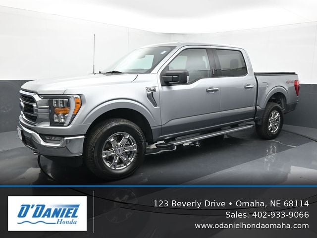 2021 Ford F-150 XLT in Silver — front three-quarter view