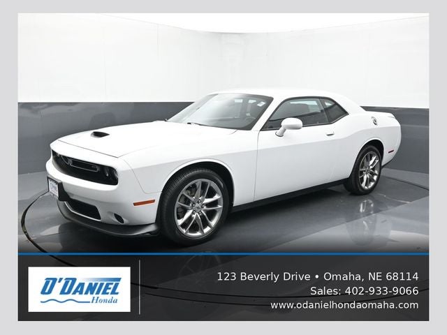 2022 Dodge Challenger GT in White Knuckle Clearcoat — front three-quarter view