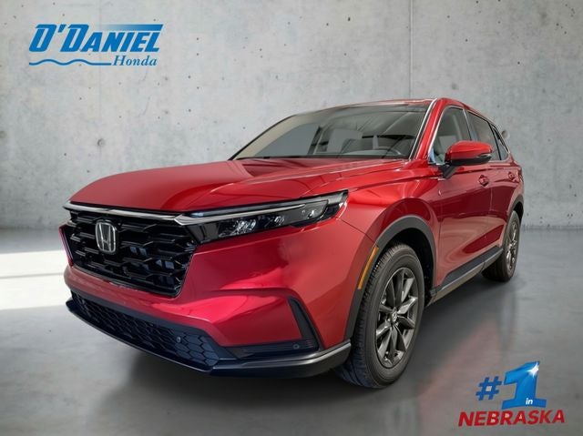 2026 Honda CR-V EX-L in Radiant Red Metallic — front three-quarter view