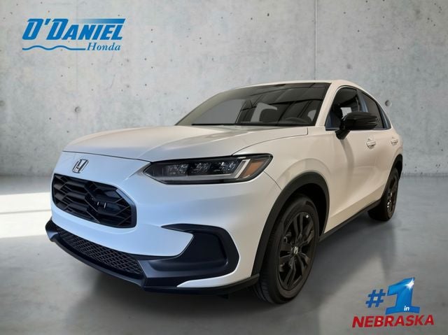 2027 Honda HR-V Sport in Platinum White Pearl — front three-quarter view