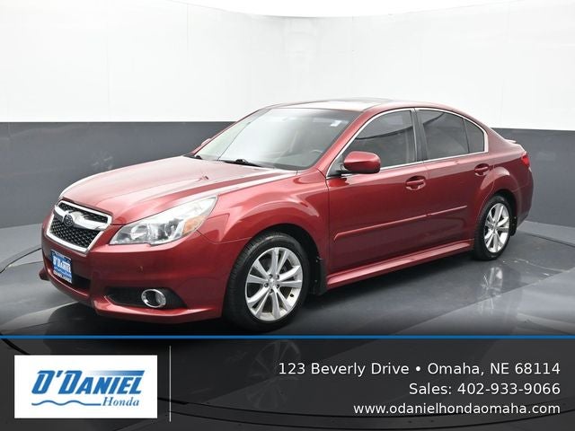 2013 Subaru Legacy 2.5i Limited in Venetian Red Pearl — front three-quarter view