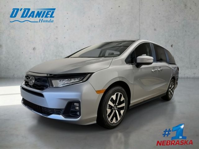 2026 Honda Odyssey EX-L in Solar Silver Metallic — front three-quarter view