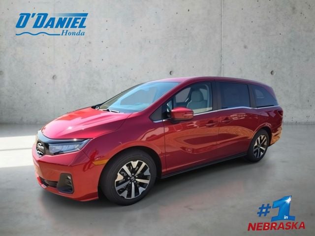 2026 Honda Odyssey EX-L in Radiant Red Metallic II — front three-quarter view