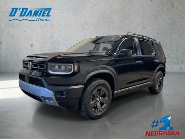 2026 Honda Passport RTL in Crystal Black Pearl — front three-quarter view