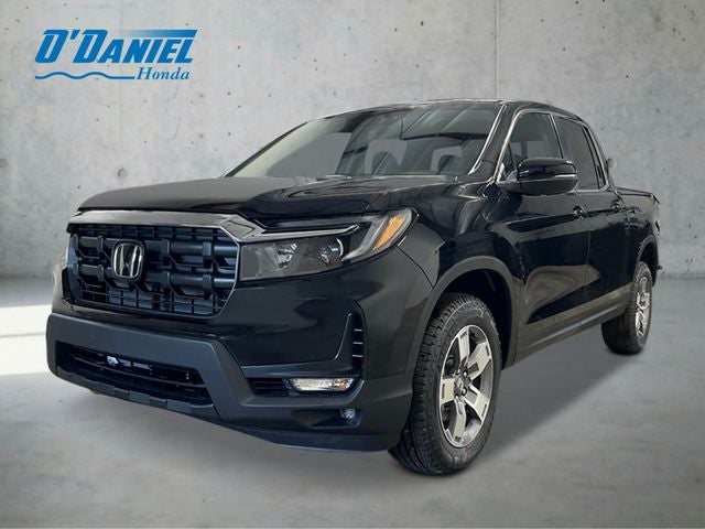 2026 Honda Ridgeline RTL in Crystal Black Pearl — front three-quarter view