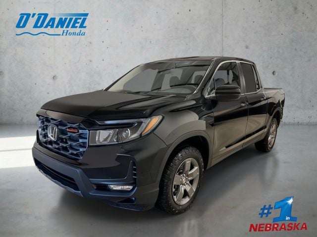 2026 Honda Ridgeline TrailSport in Crystal Black Pearl — front three-quarter view