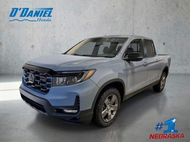 2026 Honda Ridgeline TrailSport in Sonic Gray Pearl — front three-quarter view