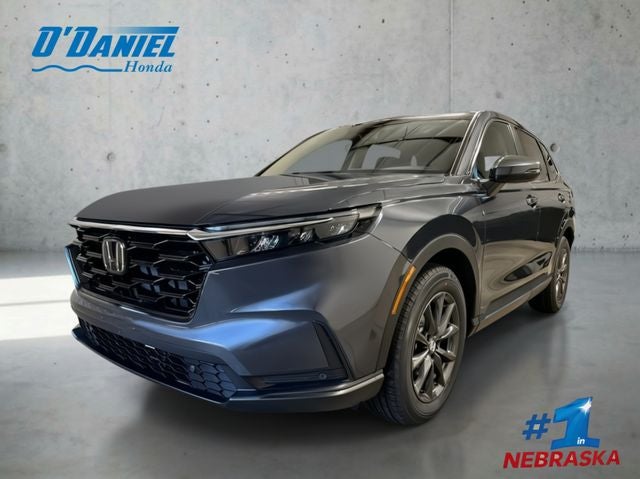 2026 Honda CR-V EX-L in Meteorite Gray Metallic — front three-quarter view